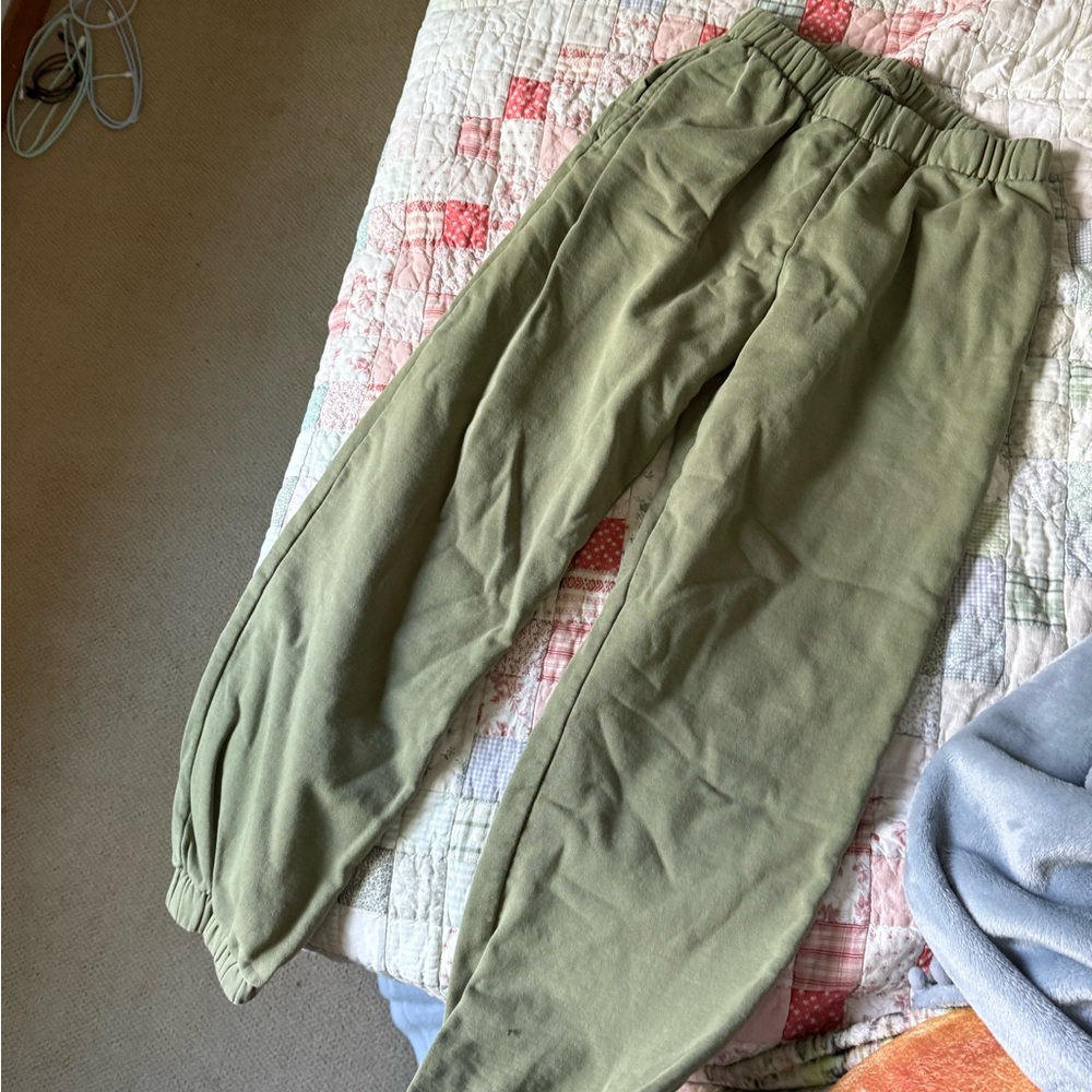 Brandy Melville Matcha Green Joggers